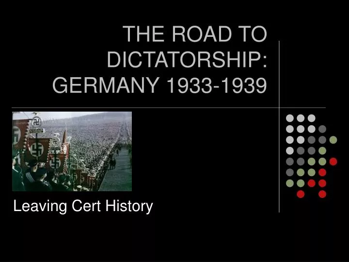the road to dictatorship germany 1933 1939