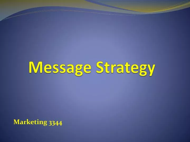 message strategy