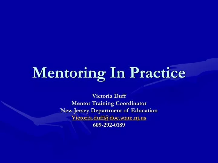 mentoring in practice