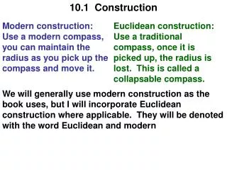 10.1 Construction