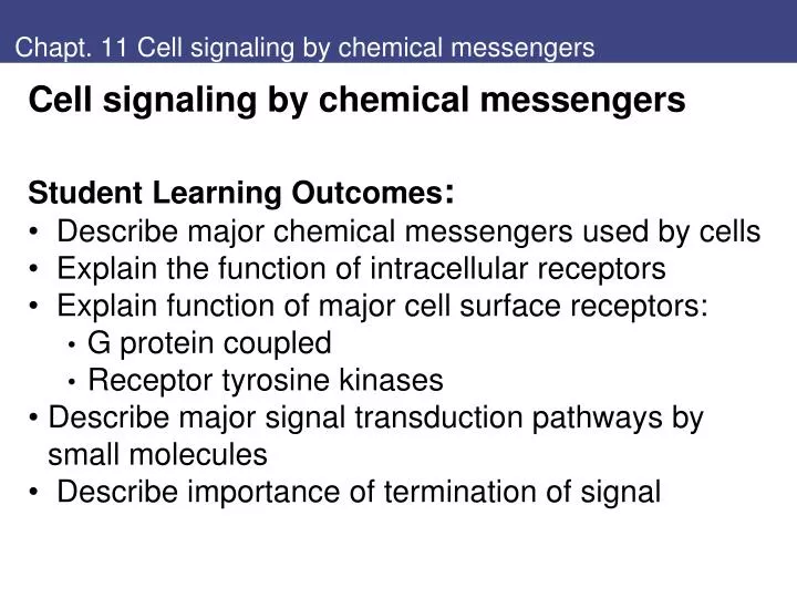 chapt 11 cell signaling by chemical messengers