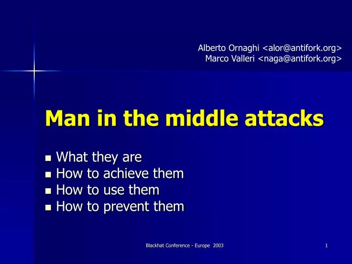 man in the middle attacks
