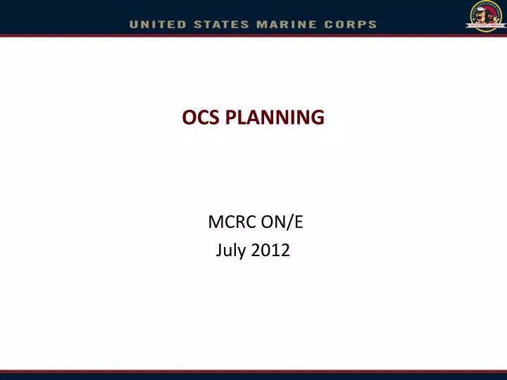 ocs planning