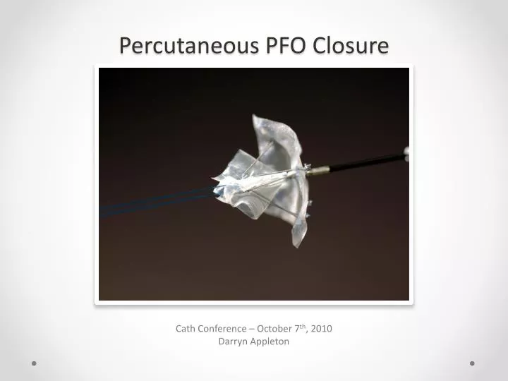 percutaneous pfo closure