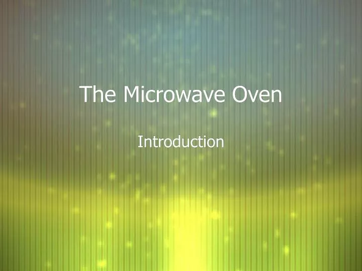 the microwave oven