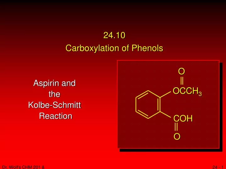 24 10 carboxylation of phenols