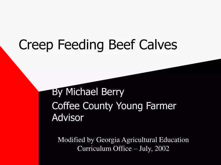 creep feeding beef calves