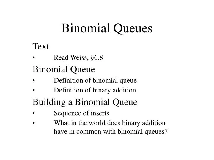 binomial queues