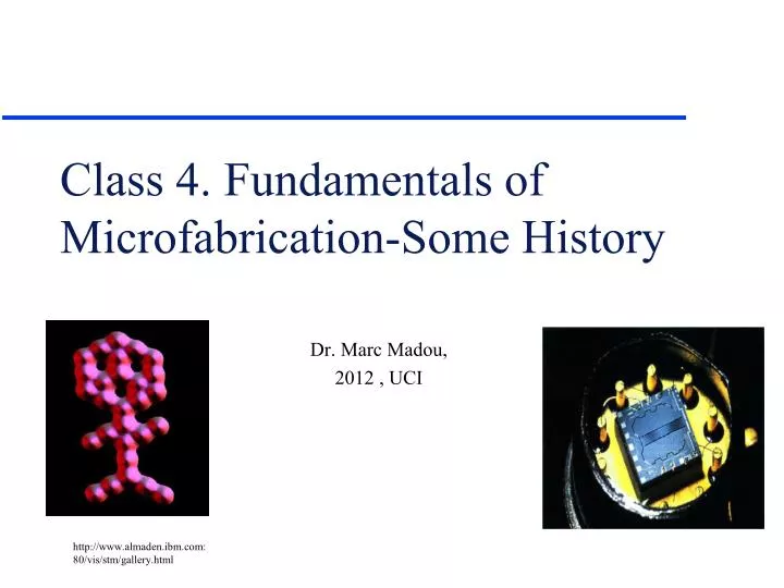 class 4 fundamentals of microfabrication some history