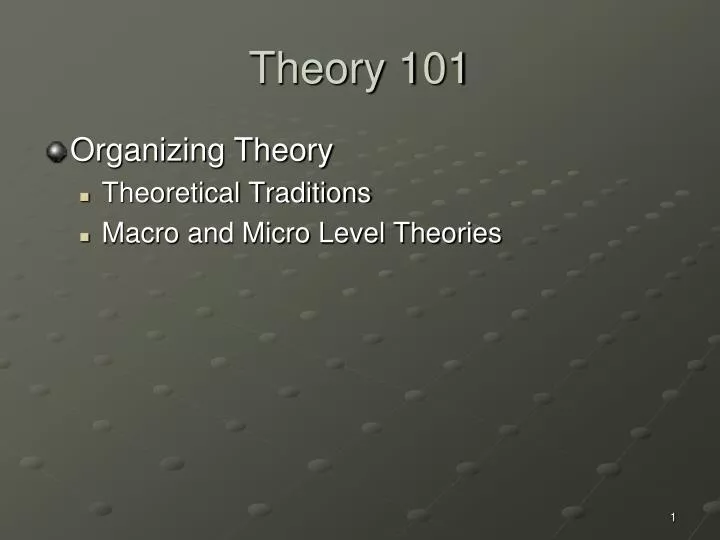 theory 101
