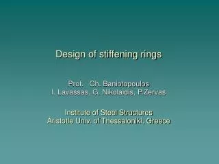 Typical stiffening ring arrangement