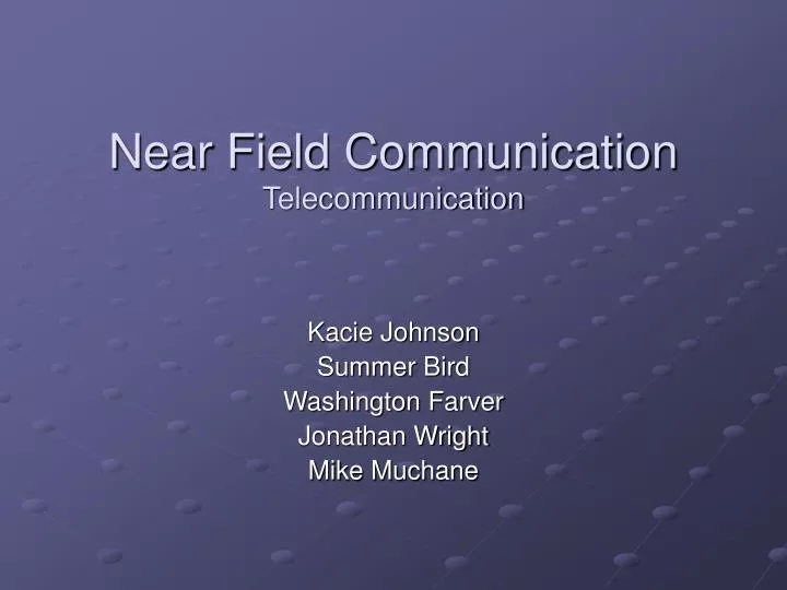 near field communication telecommunication