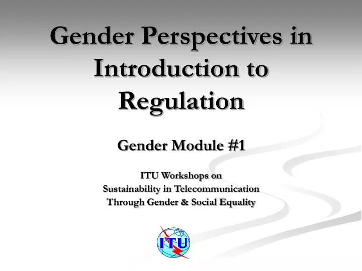 gender perspectives in introduction to regulation