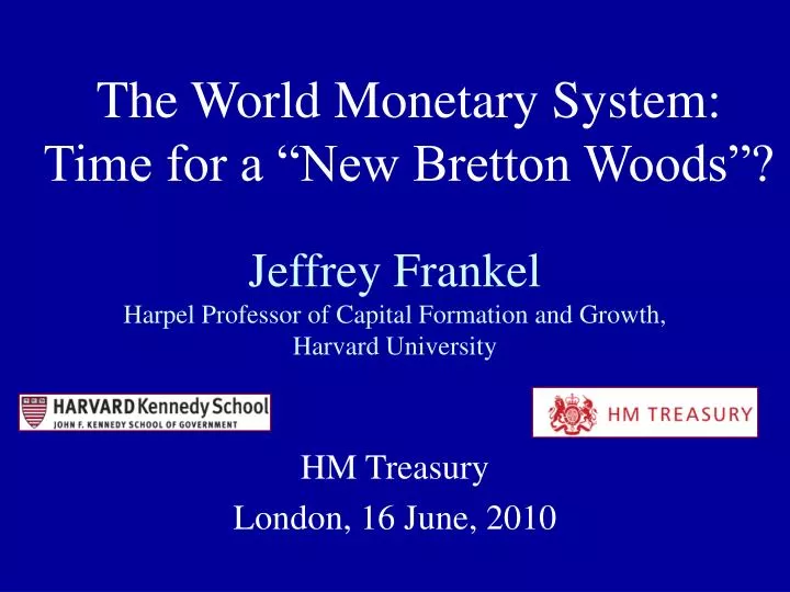 jeffrey frankel harpel professor of capital formation and growth harvard university