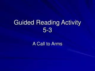 Guided Reading Activity 5-3