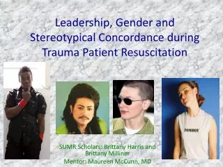 Leadership, Gender and Stereotypical Concordance during Trauma Patient Resuscitation
