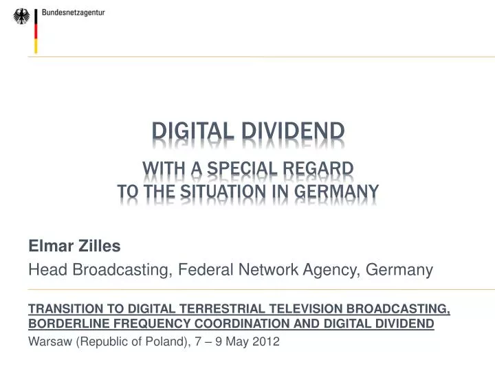 digital dividend with a special regard to the situation in germany