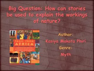 Author: Kasiya Makata Phiri Genre : Myth