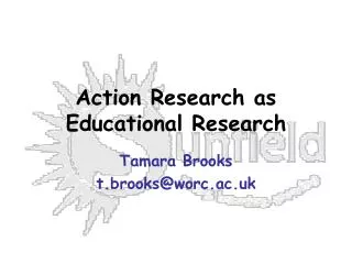 Action Research as Educational Research