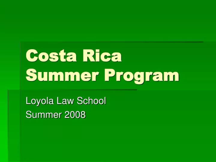 costa rica summer program