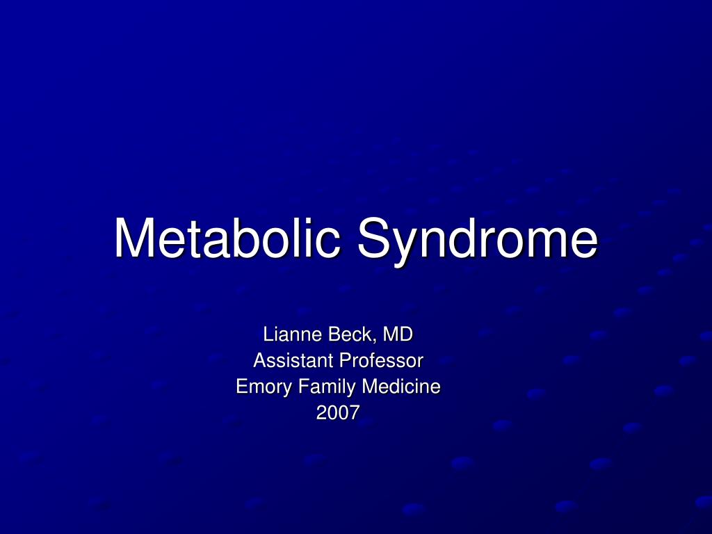 PPT - Metabolic Syndrome PowerPoint Presentation, free download - ID ...