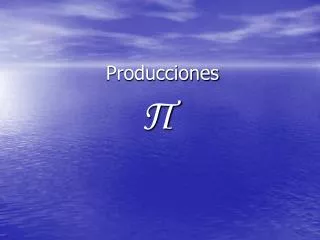 producciones