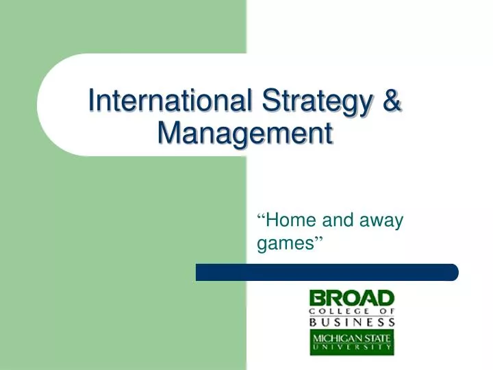 international strategy management