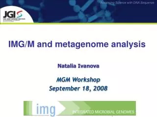 IMG/M and metagenome analysis