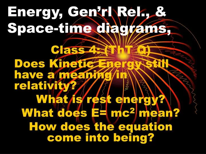 energy gen rl rel space time diagrams