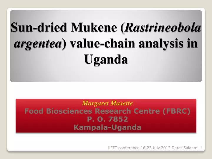 sun dried mukene rastrineobola argentea value chain analysis in uganda