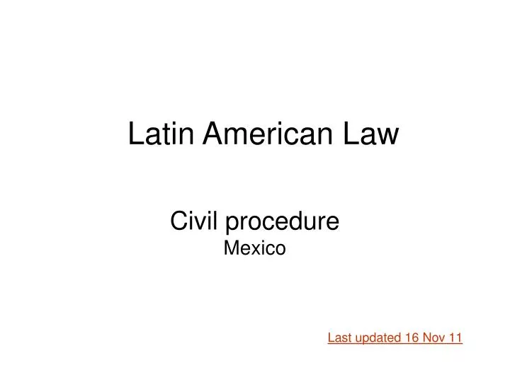 civil procedure mexico