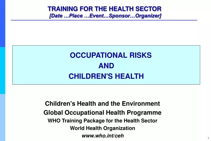 training for the health sector date place event sponsor organizer