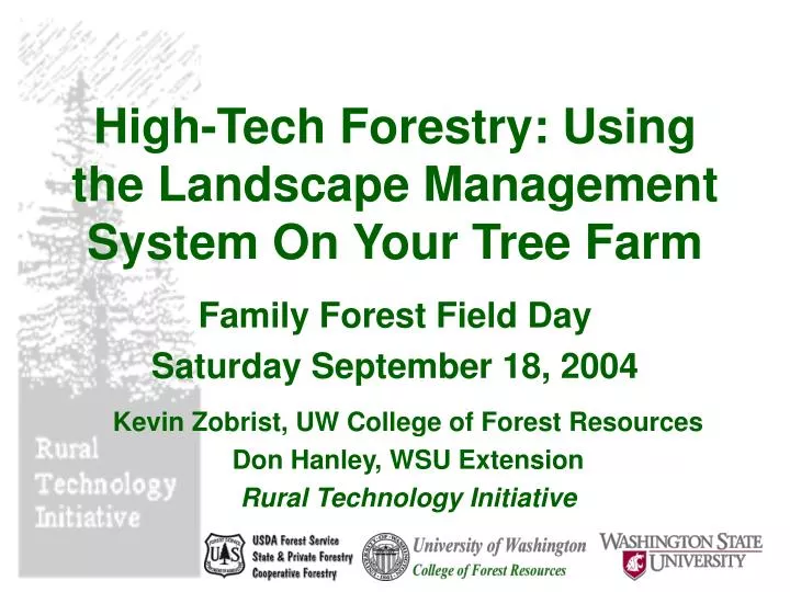 high tech forestry using the landscape management system on your tree farm