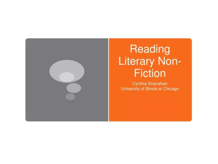reading literary non fiction