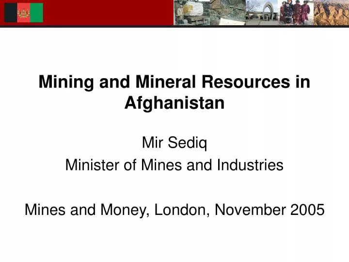 mining and mineral resources in afghanistan