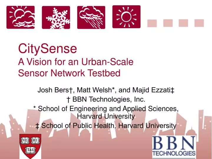 citysense a vision for an urban scale sensor network testbed