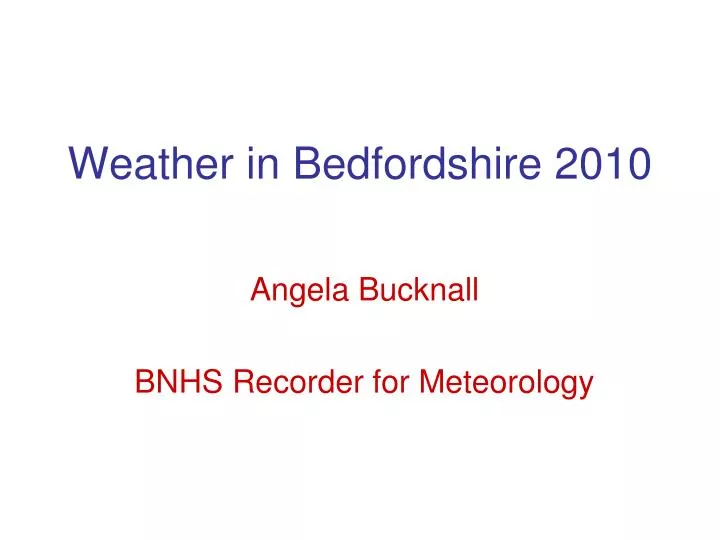 weather in bedfordshire 2010