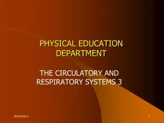 PHYSICAL EDUCATION DEPARTMENT