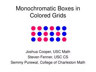 Monochromatic Boxes in Colored Grids