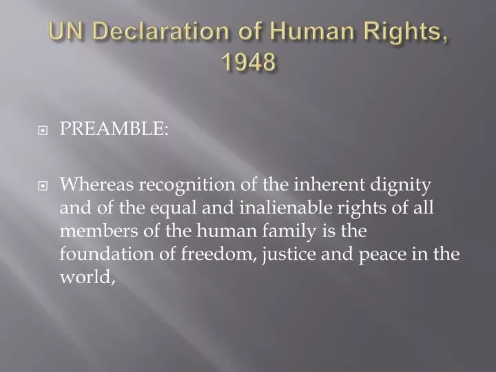 un declaration of human rights 1948