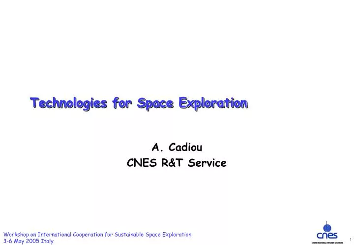 technologies for space exploration