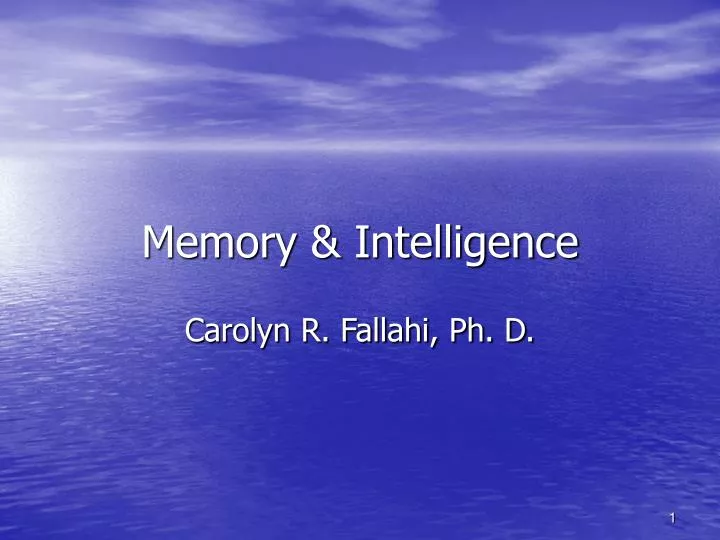 memory intelligence