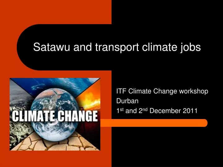 satawu and transport climate jobs