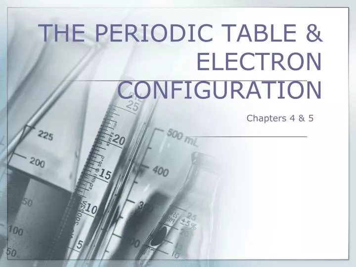 the periodic table electron configuration