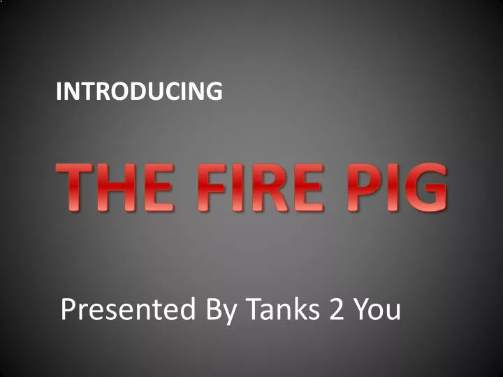 introducing the fire pig