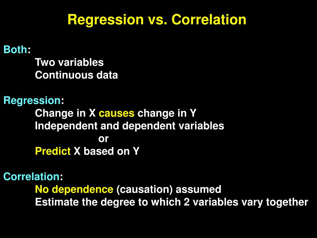 PPT - Regression vs. Correlation PowerPoint Presentation, free download ...