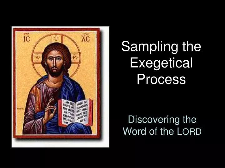 sampling the exegetical process