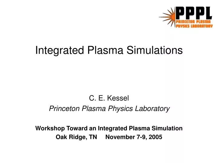 integrated plasma simulations