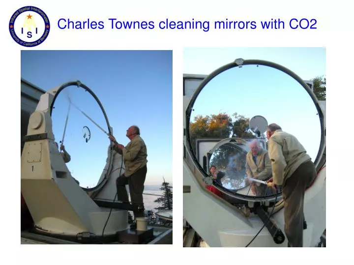 charles townes cleaning mirrors with co2