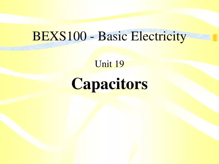 bexs100 basic electricity